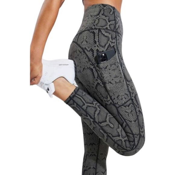 VARLEY Let's Go Leggings in Olive Snake | 7/8 Length, Size S‎ - Picture 5 of 15